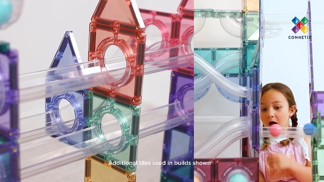 Amazon.com: CONNETIX Magnetic Tiles Pastel Ball Run Pack, 106